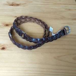American Eagle 100% Leather braided belt. Brown size XL